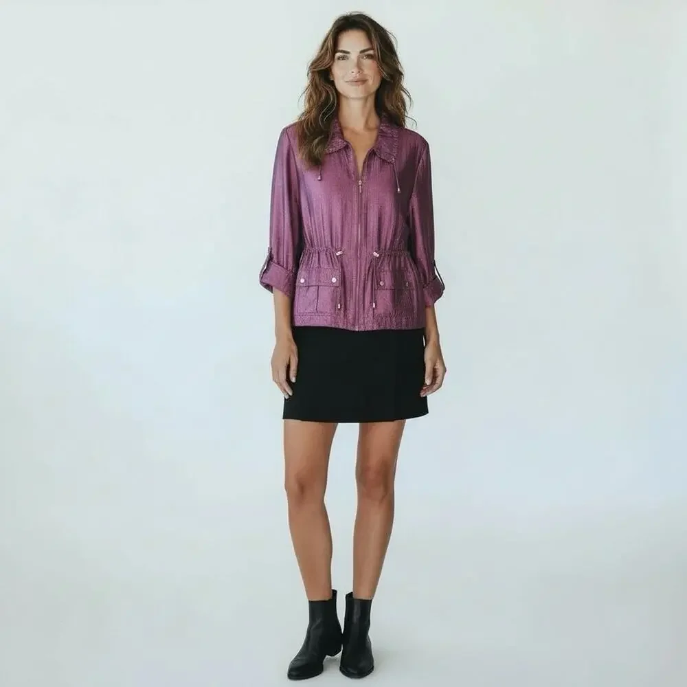 RUBY ROAD Berry silky Jogging or sports jacket 14 Petite